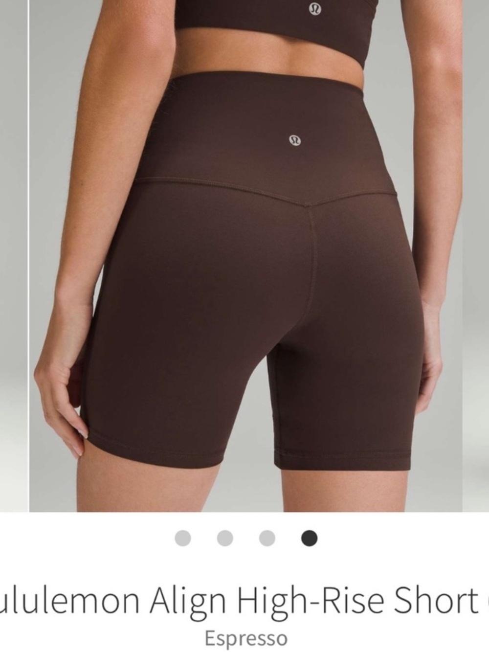Lululemon Align High Rise Shorts Espresso Brown 6” Sz 4